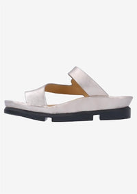 L'amour Des Pieds Women's Alanza Leather Sandals in champagne - women's sandal - detail view