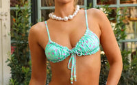 Kulani Kinis - Ruched Bow Bralette Bikini Top