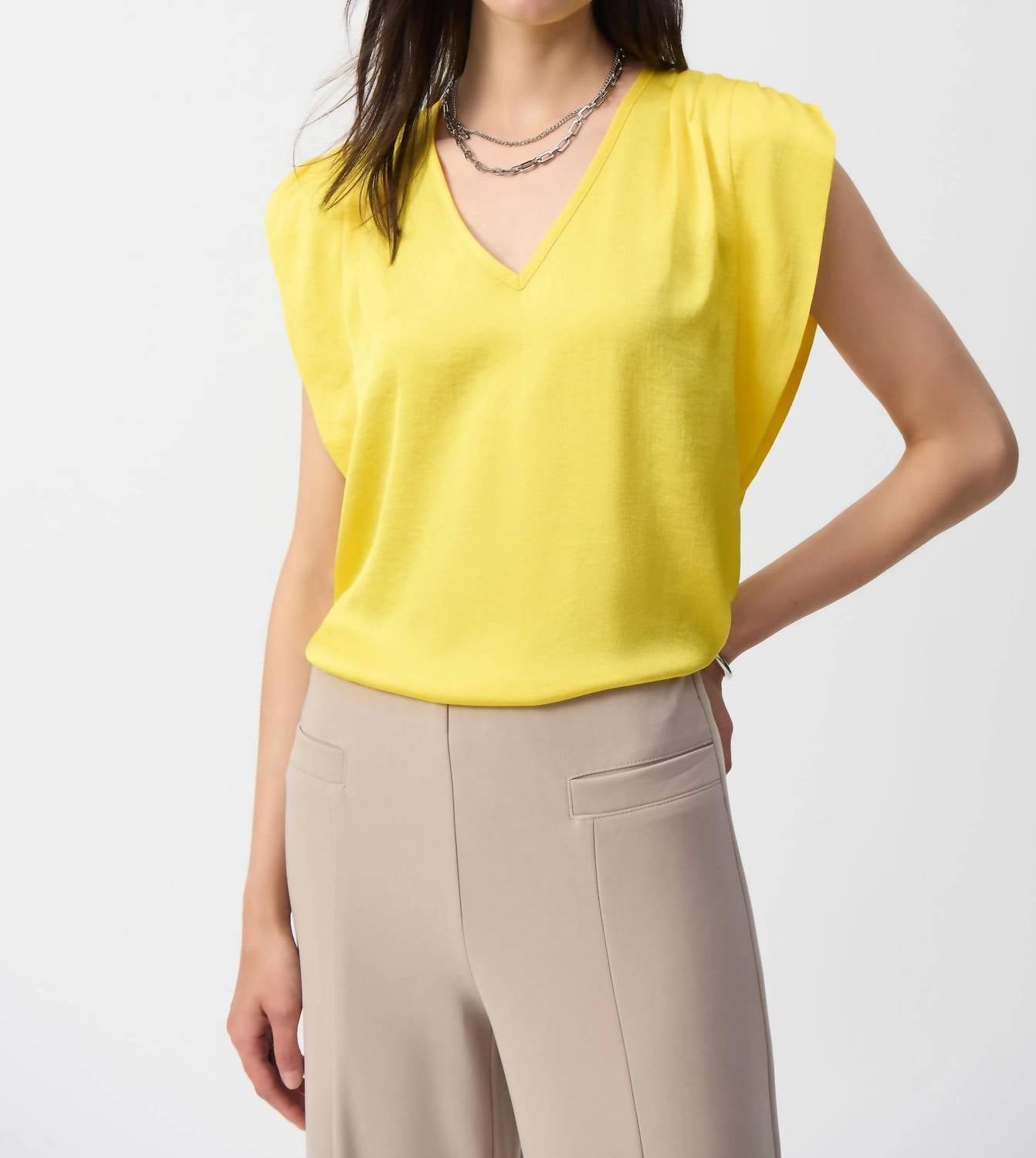 Joseph Ribkoff - Hammered Satin Straight Top
