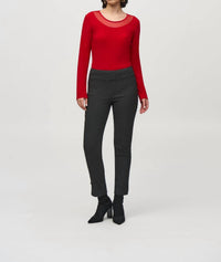 Joseph Ribkoff - Mesh Trim Long Sleeve Top