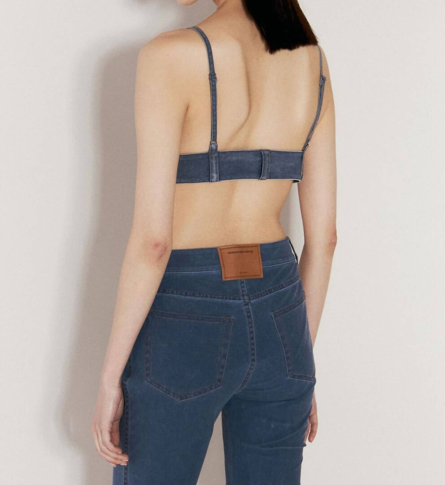 Alexander Wang - Trompe L’oeil Denim Bra Top