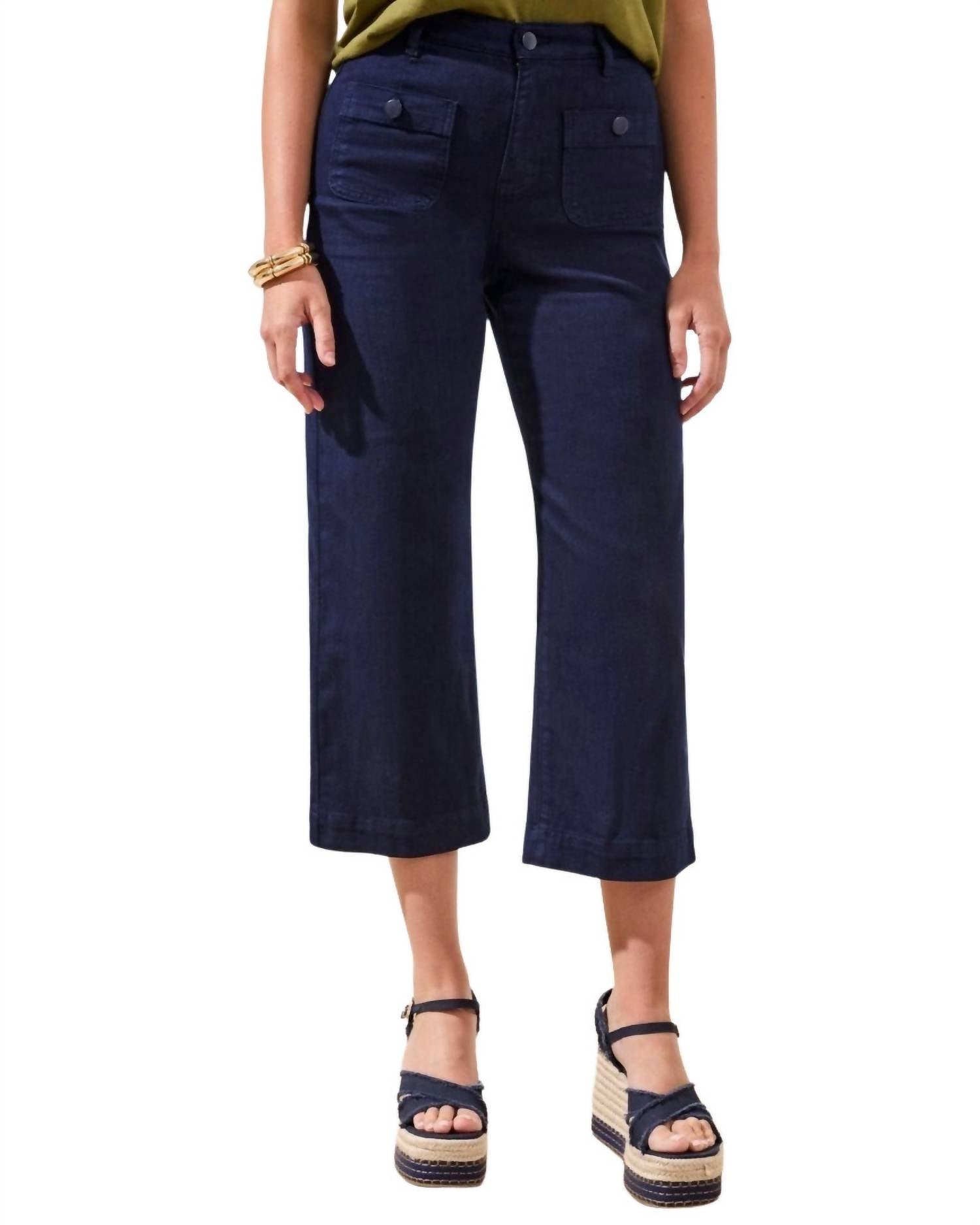 Tribal - Sophia Hugging Crop Palazzo Jeans