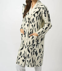 Joseph Ribkoff - Animal Print Faux Fur Coat