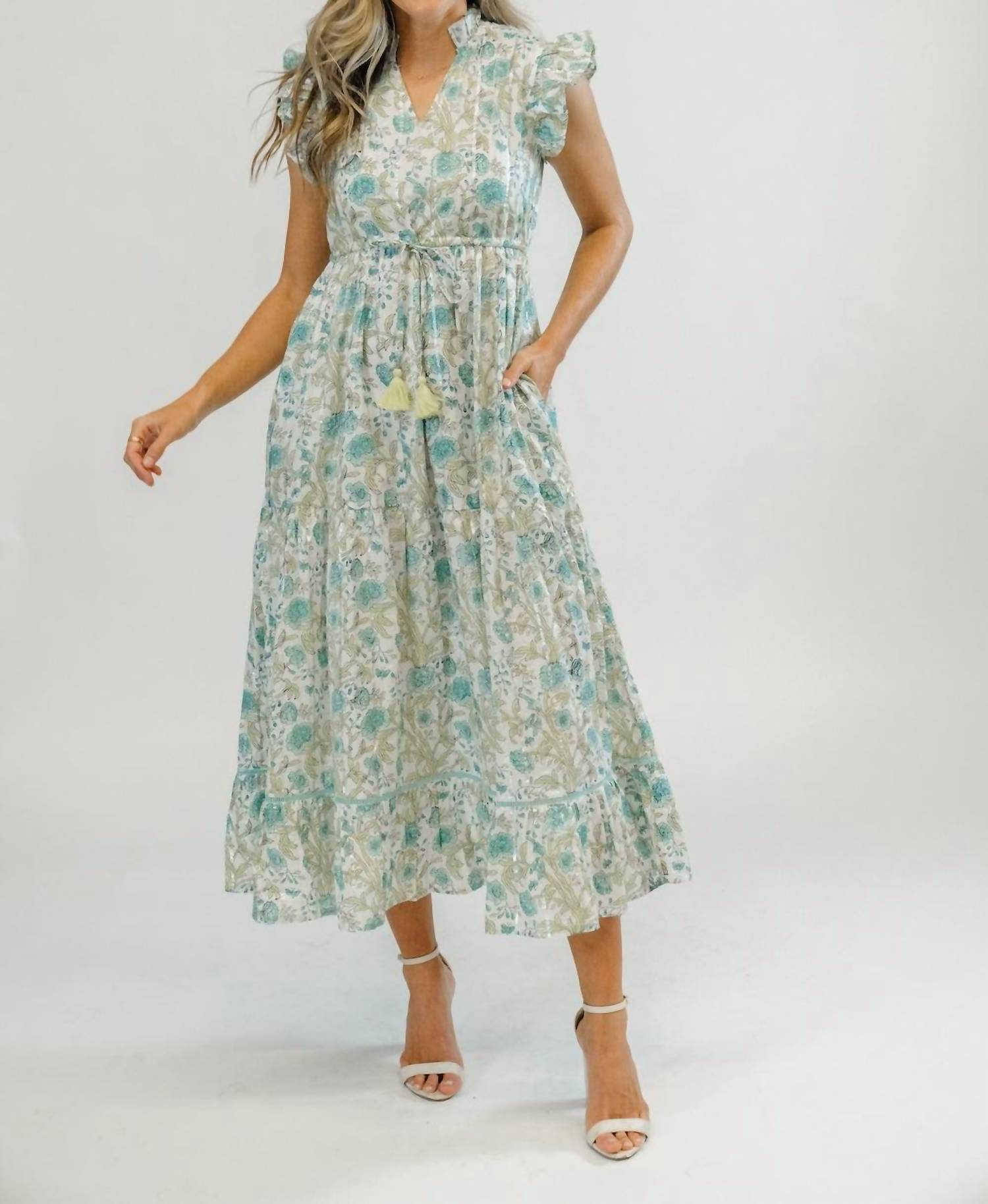 Clara The Label - Danika V Neck Midi Dress