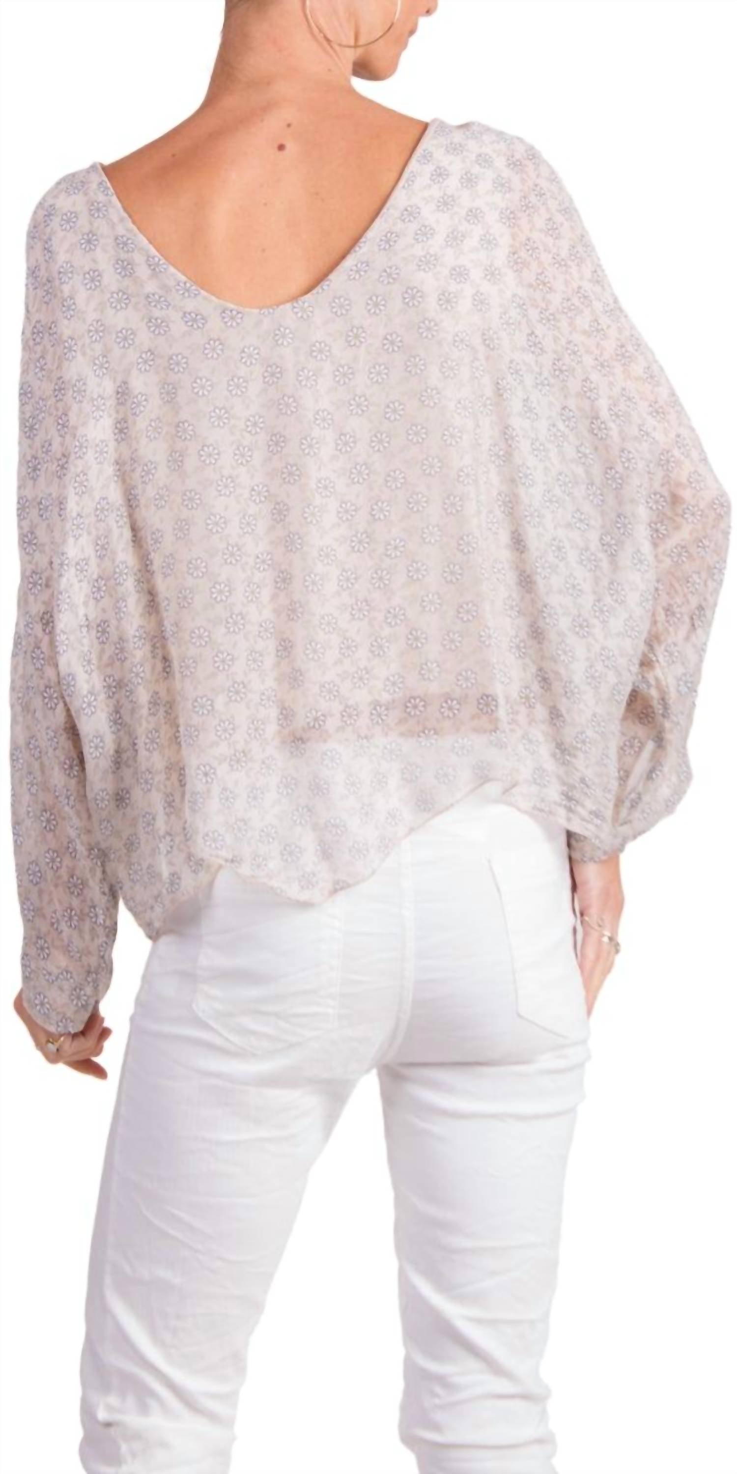 Gigi Moda - Daisy Print Isabetta Scoop Neck Top