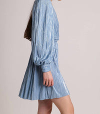 Sabina Musayev - Golda Longsleeve Pleated Mini Dress