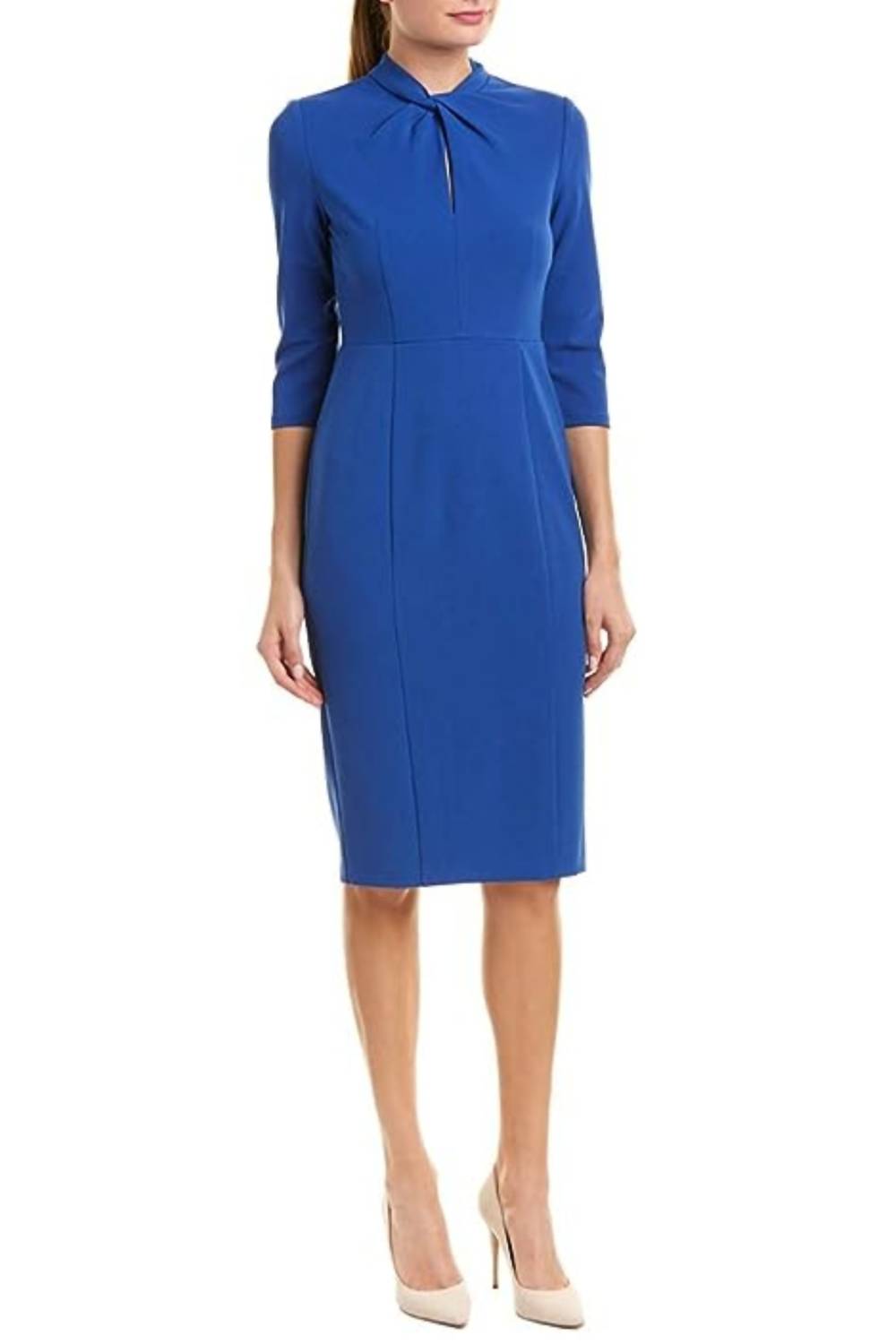 Donna Morgan - Quarter Sleeve Twisted Neck Sheath Dress