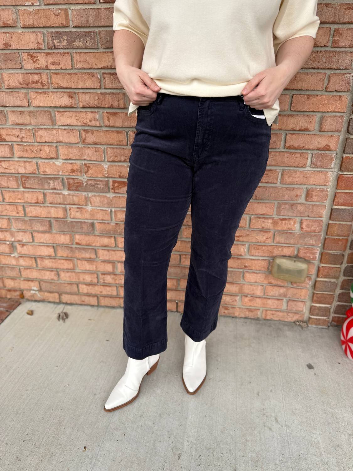 DEAR JOHN DENIM Women's Jeanne Corduroy Pant in black iris - women's pants - alternate view