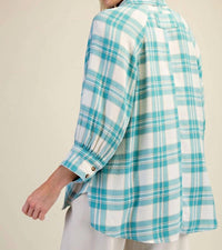 Easel - Woven Plaid Button Down Shirt