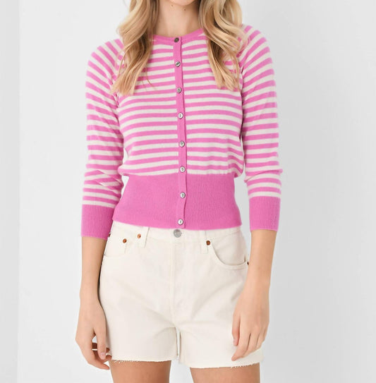 Jumper1234 - Stripe Shrunken Cardigan