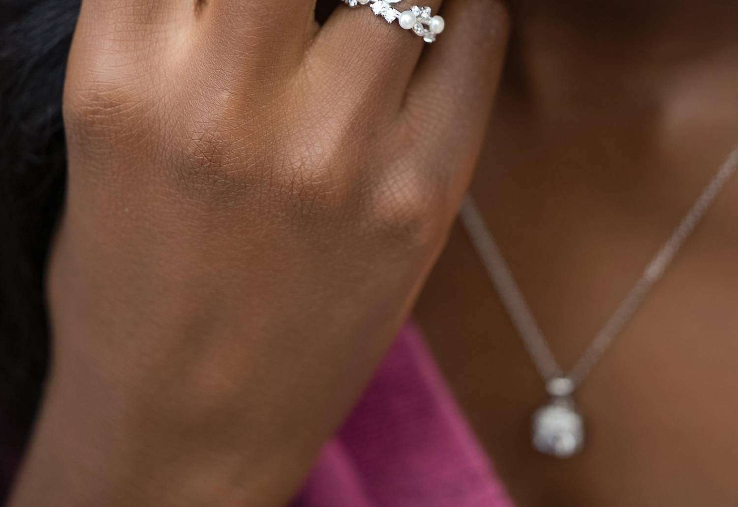 Starlette Anastasia Ring With Pearls in silver - women's jewelry - alternate view
