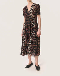 Soaked In Luxury - Slaldora Short Sleeve V-neck Wrap Midi Dress
