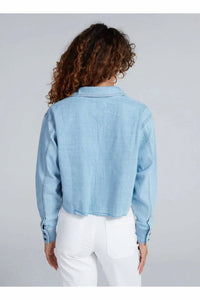 Askk Ny - Denim Cropped Denim Shirt