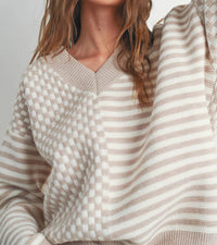 Buttermelon - Cara Checker Print Sweater