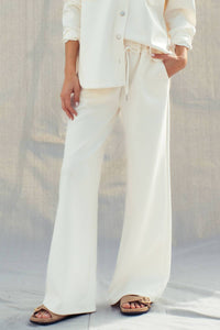 Urban Daizy - Cotton Wide Leg Drawstring Lounge Pants