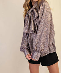 Glam - Viper Bow Silky Shirt