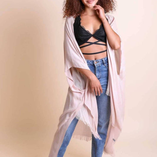 Leto - Open Weave Drape Kimono