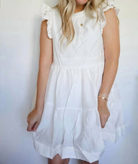 English Factory - Crochet Ruffle Mini Dress