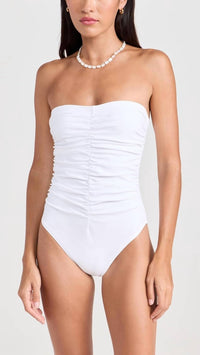 Karla Colletto - Basics Ruched Bandeau One Piece