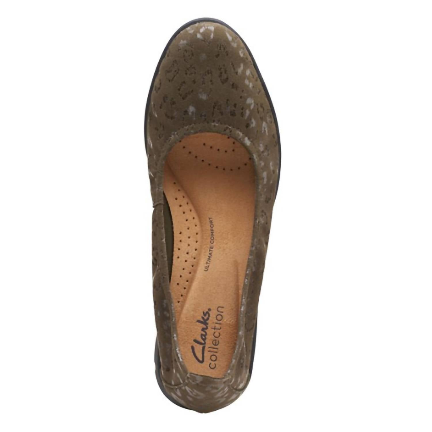 Clarks Women's Jenette Ease Ballet Flat in olive interest - women's flats - view 6