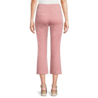 Charlie B - Flare Leg Twill Pants With Bow Patch Pockets