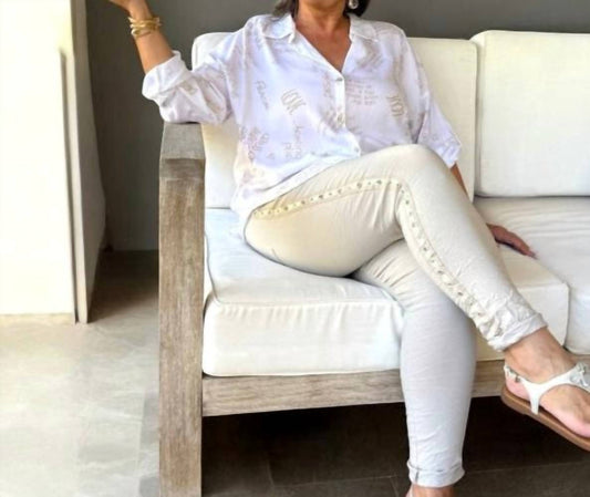 Made In Italy - Studs & Diamante Italian Magic Pants