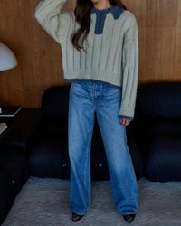 By Together - Knit Collar Pullover Sweater