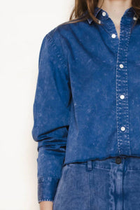 Raquel Allegra - Artist Denim Crop Shirt