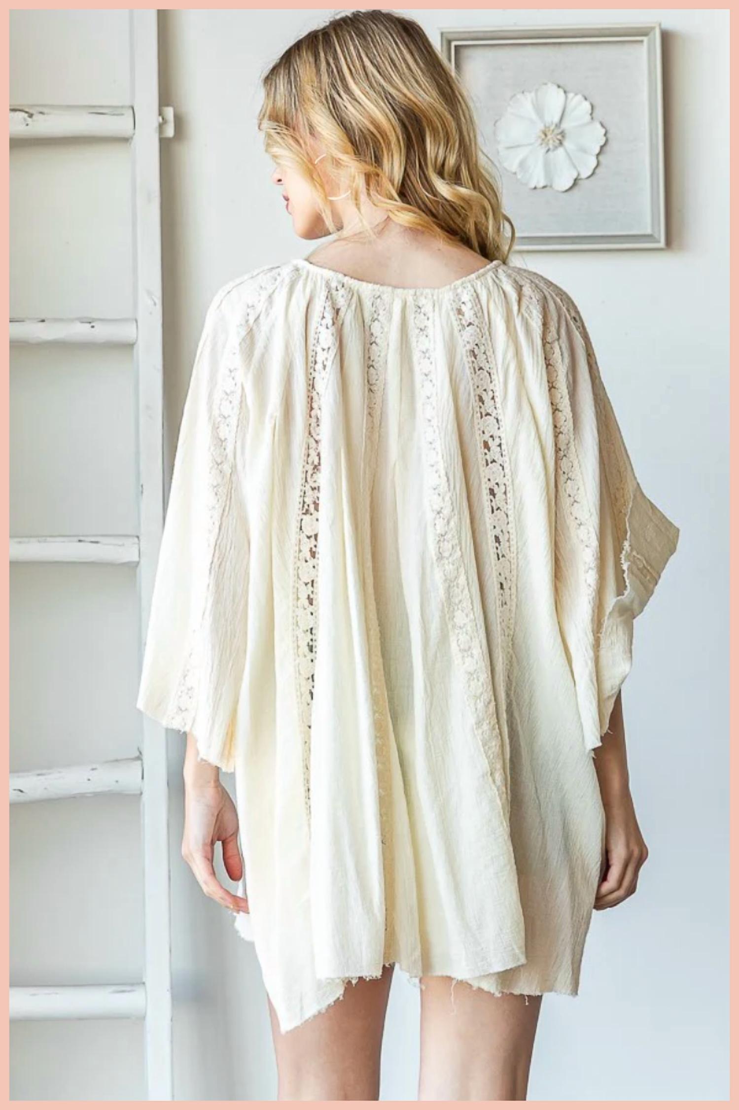 Oli & Hali - Washed Lace Tunic Top