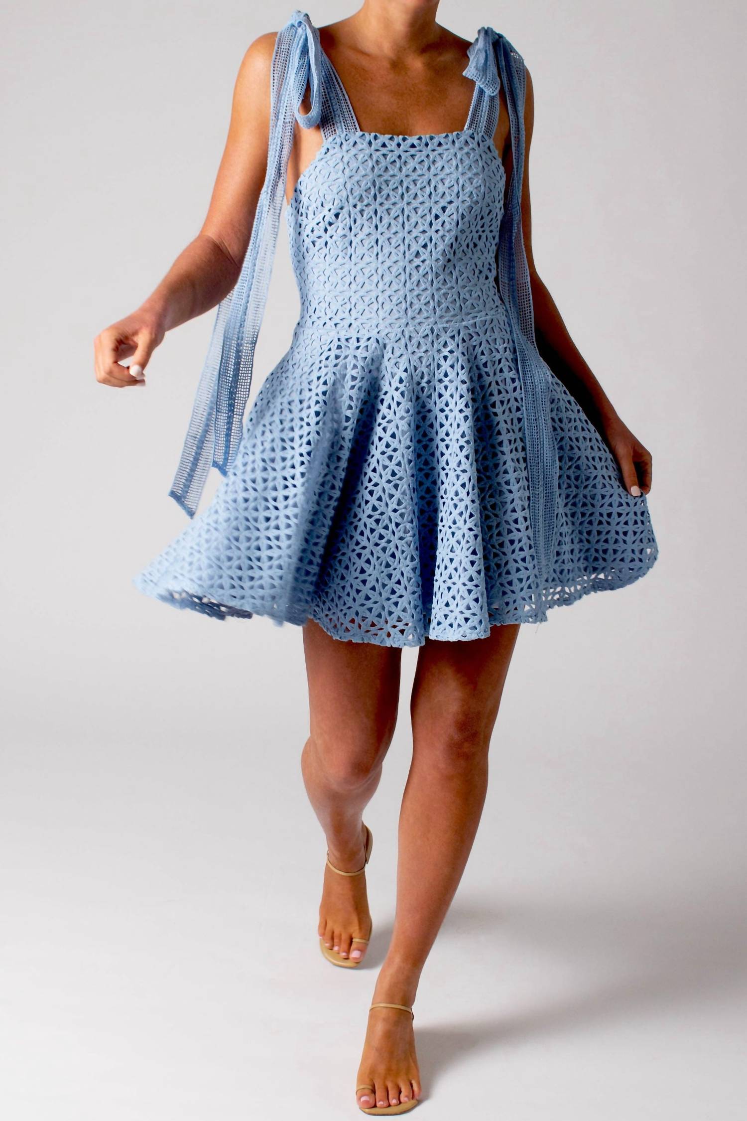 Miguelina - Lily Circle Lace Mini Dress