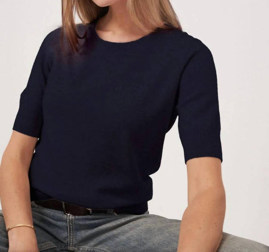 Repeat Cashmere - Short Sleeve Crew Neck Pullover Sweater