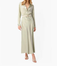 Cami NYC Aviva Maxi Skirt in sea glass - women's skirt - detail view