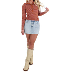 Free People - Lake Henley Stripe Top