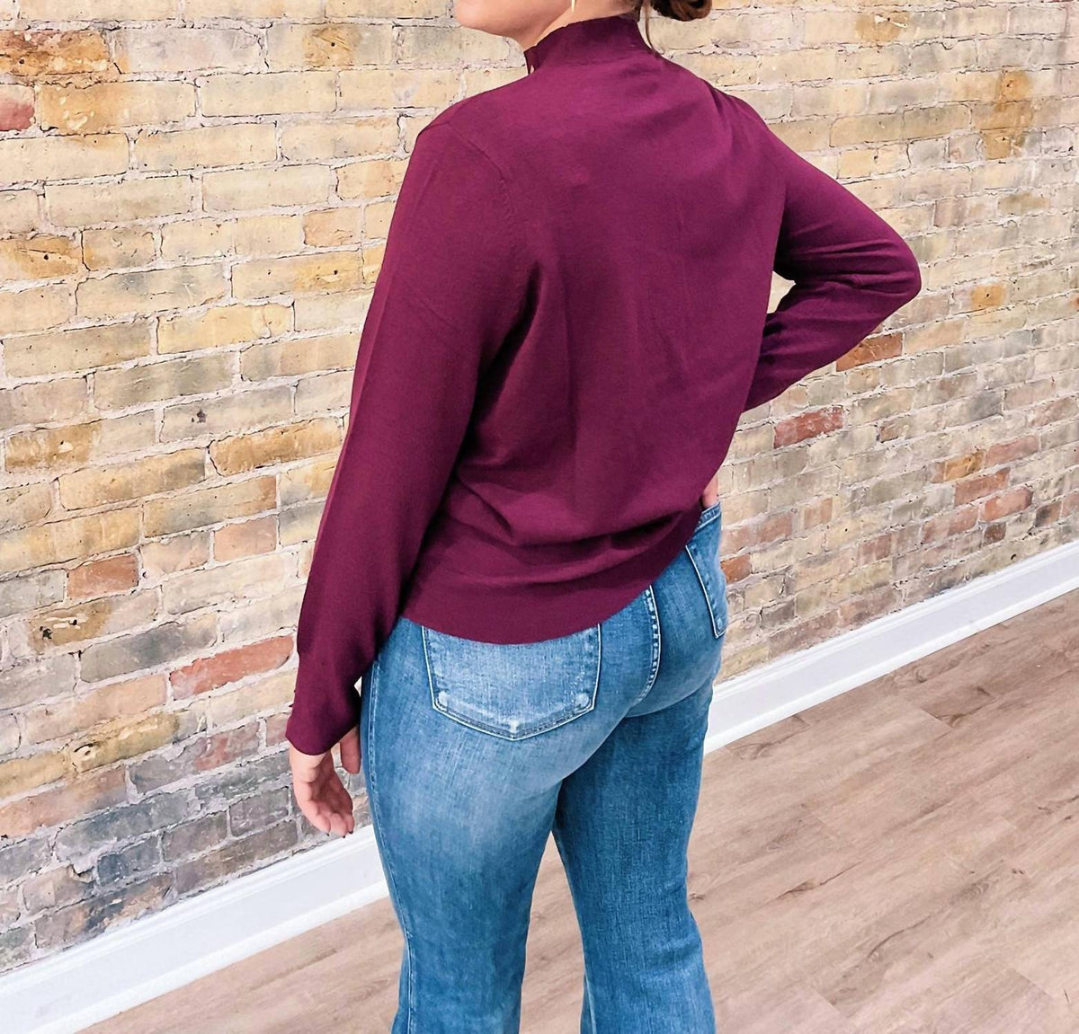 Skies Are Blue - Catalina Mock Neck Sweater