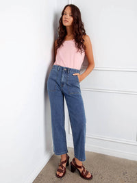Charlie B - Cropped Utility Pocket Jeans