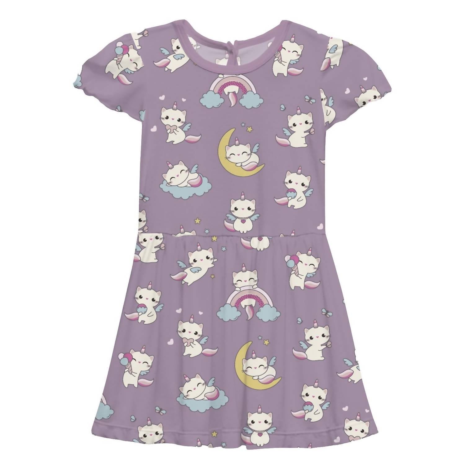 Kickee - Girls' Flutter Sleeve Twirl Dress