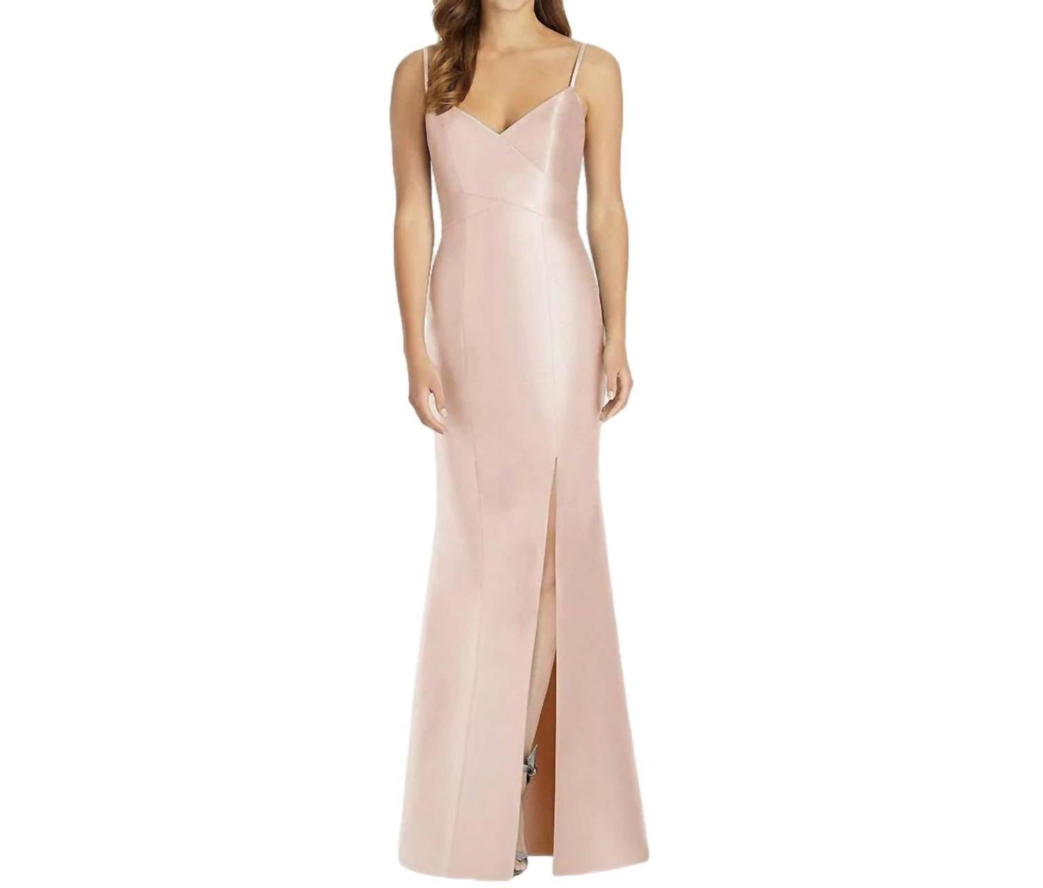 Alfred Sung - Satin Trumpet Sweetheart Neck Dress