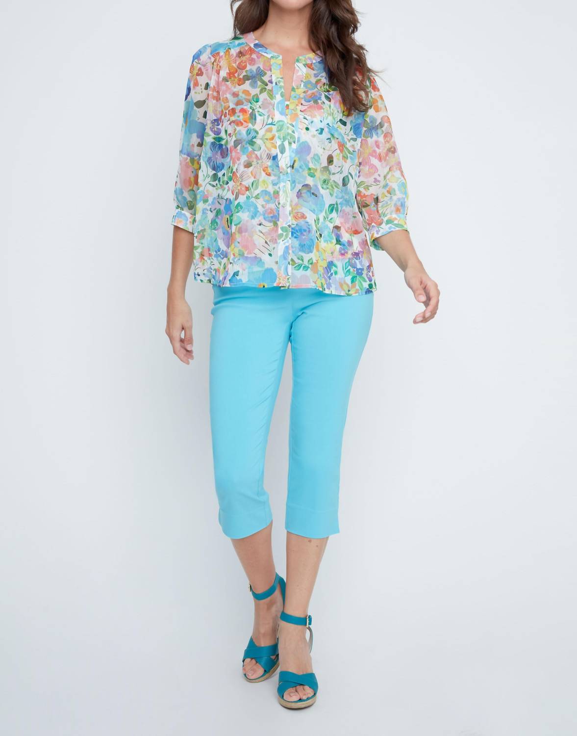 Renuar Bloom And Breeze Two-piece Set in ocean - women's sleepwear - view 5