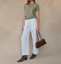 Bella Dahl Short Sleeve Crew Neck Top in fernwood - women's t-shirt - view 4