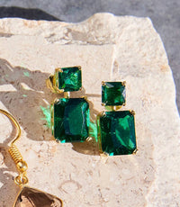 Marlyn Schiff - Women's Princess Cut Drop Earrings