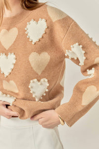 English Factory - Dolly Heart And Pearl Sweater