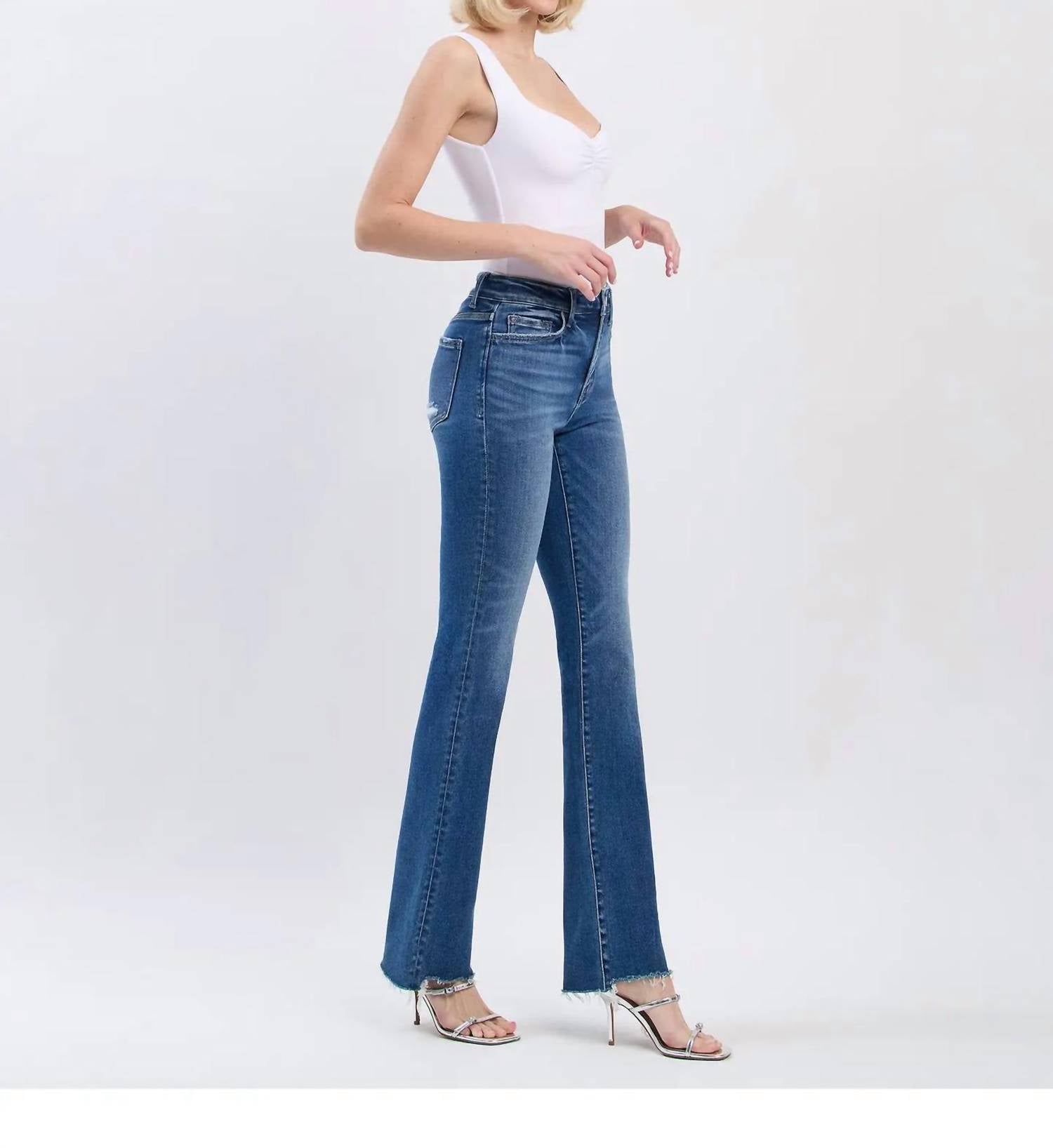 Lovervet - Raw Hem Bootcut Jeans
