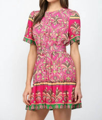 Fate - Botanical Border Button Down Mini Dress