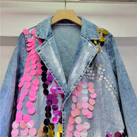 Productseeker - Tao Hand-painted Sequined Denim Blazer
