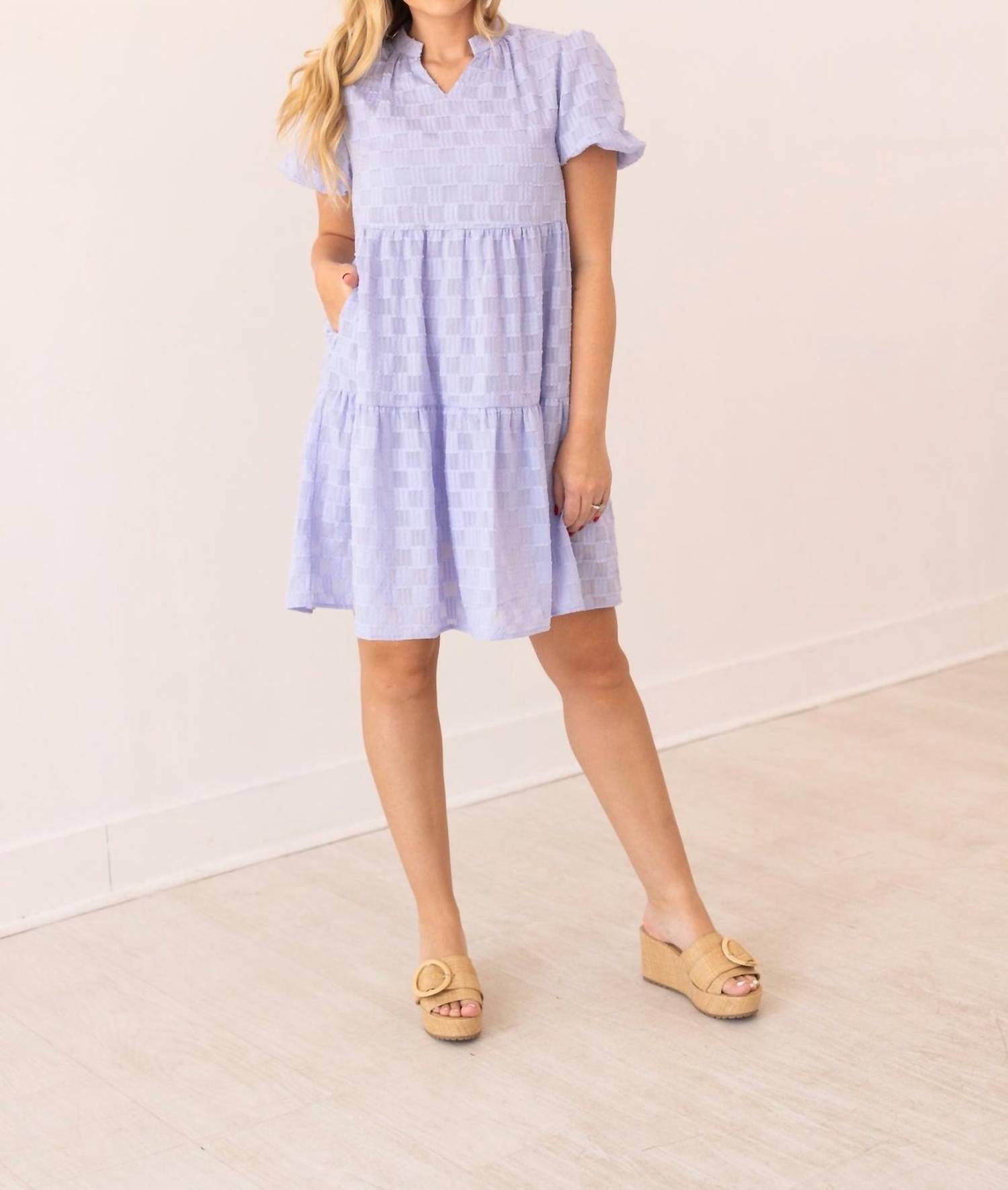 Southern Grace - V-neck Checkered Dress