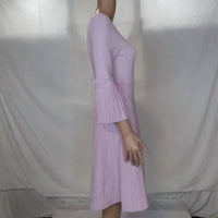 Lela Rose - Women's Pleated Long Sleeve Fit & Flare Dress
