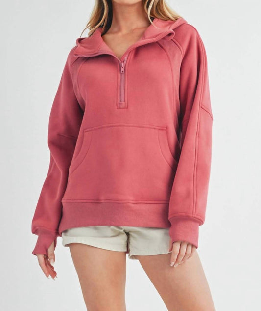 Aemi + Co - Drea Long Half-Zip Hoodie