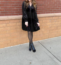 umgee Jude Rhinestone Mini Dress in black - women's dress - alternate view