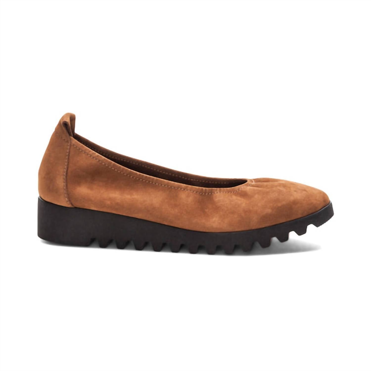 Aetrex Women's Brianna Ballet Flat in scotch 1 - women's flats
