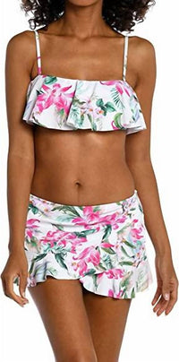 La Blanca - Mystic Palms Ruffle Bandeau Swim Top